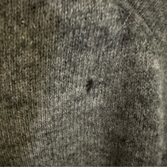 Soft Gray V-Neck Cashmere Sweater with Relaxed Fit (has 3 minor flaws-see pics) - Picture 5 of 5
